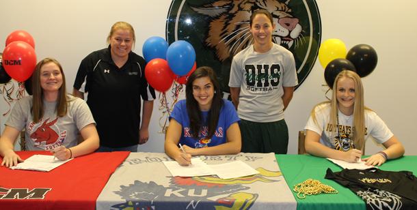 Three softball seniors sign letters of intent