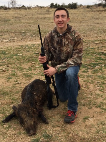 Junior Adam Wilcox spends spring break boar hunting