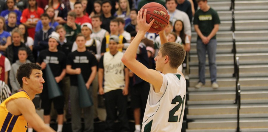 Senior Jacob Jennings plays against Spring Hill High School at a game in January.