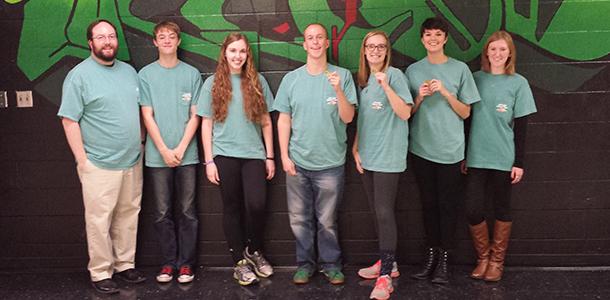 The De Soto High School Scholars Bowl team poses with their medals on Jan. 11 after winning the Frontier League tournament.