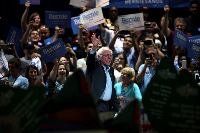 Bernie Sanders speaks to supporters in Arizona. 
Photo by Gage Skidmore, used under a creative commons license.