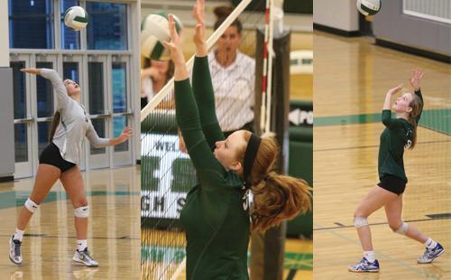 Varsity volleyball takes down league rivals in straight sets