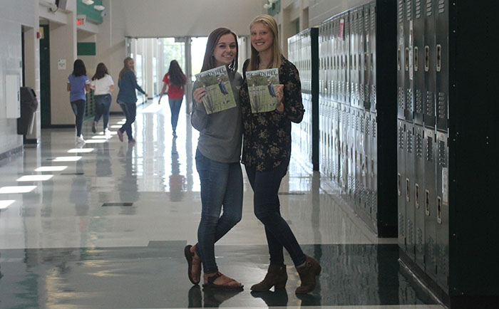 The Editors-in-Chief pose with Issue 1 on Sept. 22.