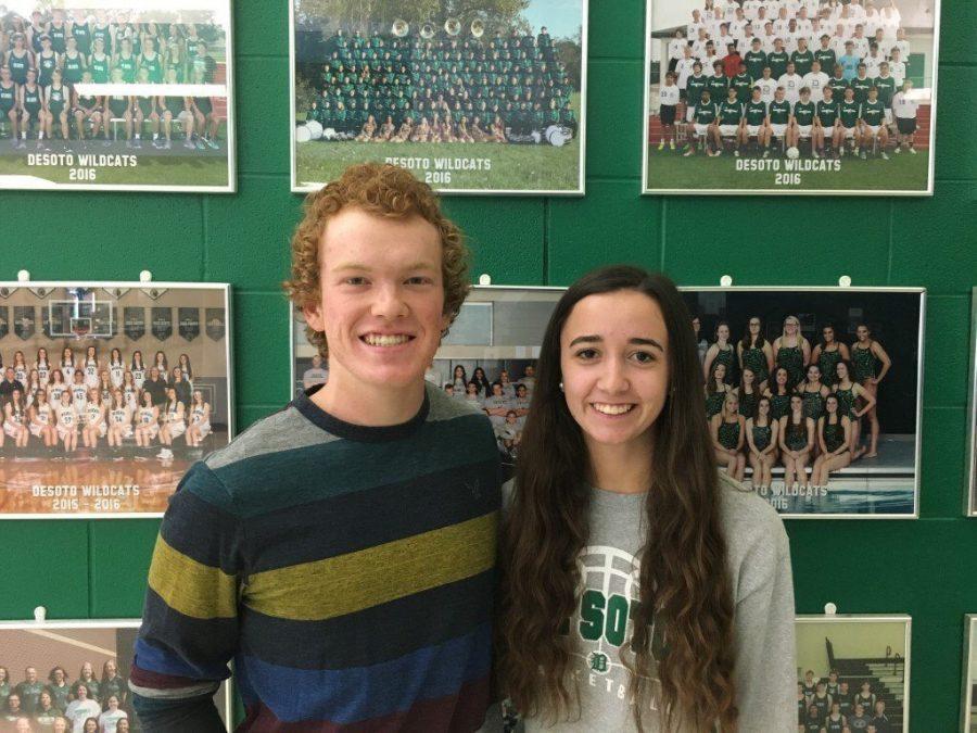 Senior Simon Couch and junior Kirsten Stous pose for a picture on Nov. 14