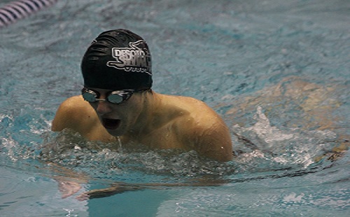 Sophomore Andrew Blazo competes at Bonner Springs on Feb. 1