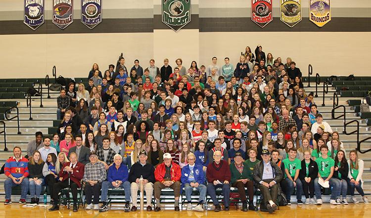 WWII vets visit DHS for in-school field trip