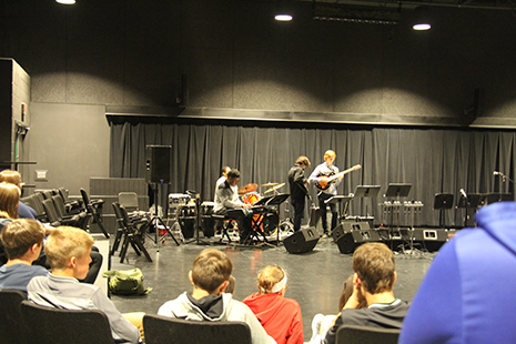 Jazz Ensemble entertains DHS band and choir students