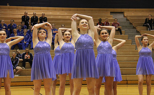 The Diamonds dance team preformed their lyrical routine at the Kansas Spectacular dance competition the weekend of January 20. 