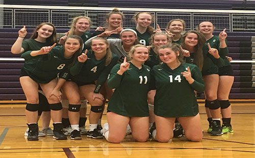 The varsity volleyball team won the frontier league tournament 