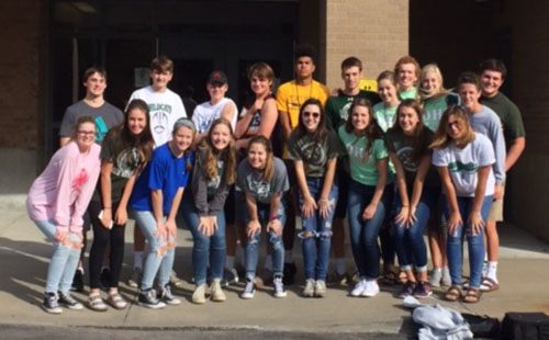 Student Council members volunteered at the Linwood Salvation Army in Nov. 2016.