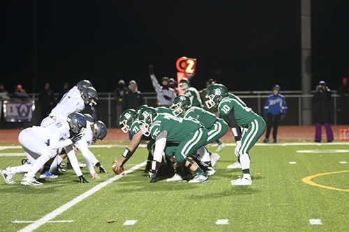 The Wildcats offense prepares to snap the ball during the Sectional playoff game vs. Olathe Weston Nov. 9.