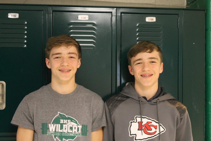 Twin freshmen Tyler and Ethan Schultze are in their first year playing basketball for De Soto High School. 