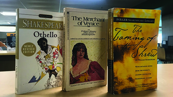 Shakespeare’s most famous works, including Othello, The Merchant of Venice and The Taming of the Shrew, can be found in the media center.