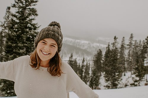 Senior Alyssa Perry enjoys the cold
snow in Breckenridge, Colorado, over Thanksgiving Break. She says that winter can be enjoyable as long as you know how to prepare for it. 
