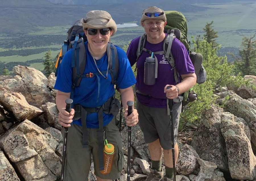 Sophomore Mason Laney poses for a photo while hiking at Philmont Scout Ranch in New Mexico. 