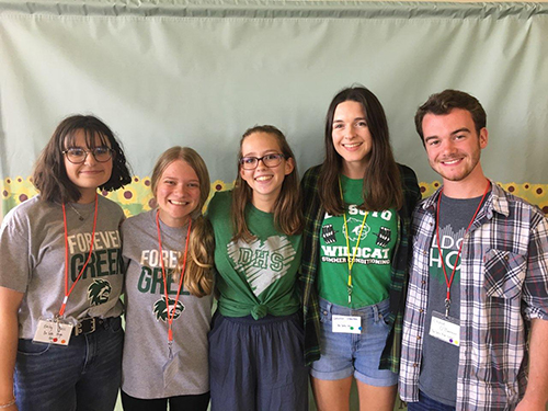 Five CatPride members attend the youth leadership summit on Aug. 30, 2019