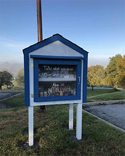 Blessings Box sits on the United Methodist Church lot