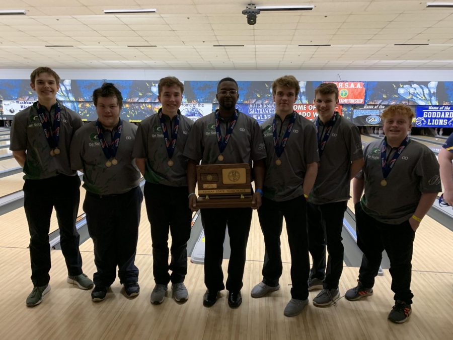 The 2018-19 boys’ bowling team won second place at the state competition last year, and hope to achieve the same goal this season.