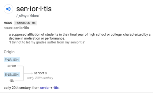 Senioritis: real or an excuse?