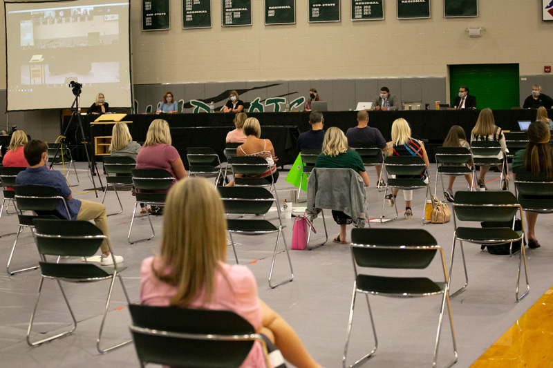 The USD 232 board of education met on Jan. 11 where they voted to transfer students to fully in-person learning. 
