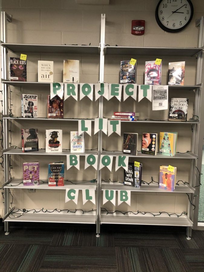 Project Lit's monthly book selection. All the books pictured are available for checkout from the Media Center. 