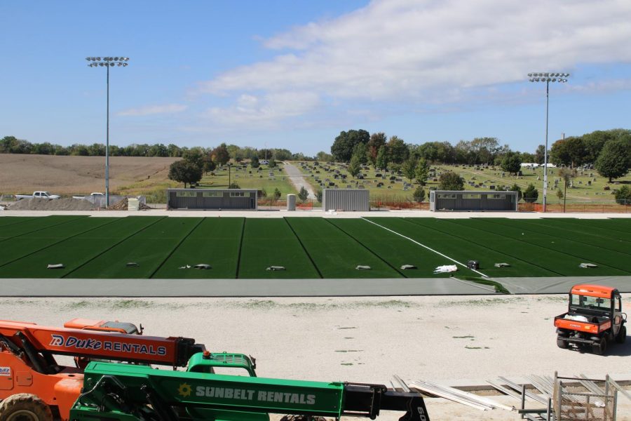 A look at the new turf on Oct. 14, 2021.