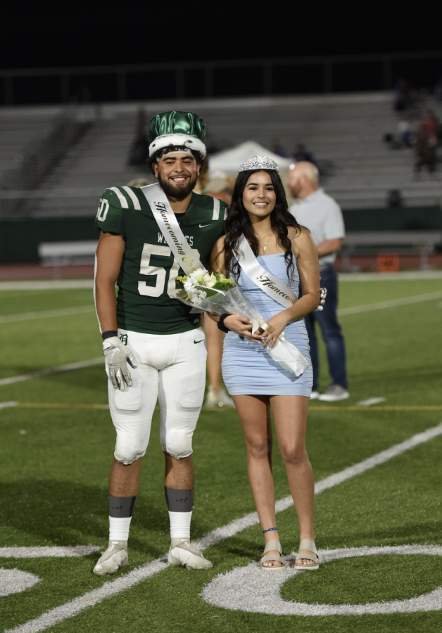 Seniors Chino Calderon and Andrea Valenzuela are crowned homecoming king and queen