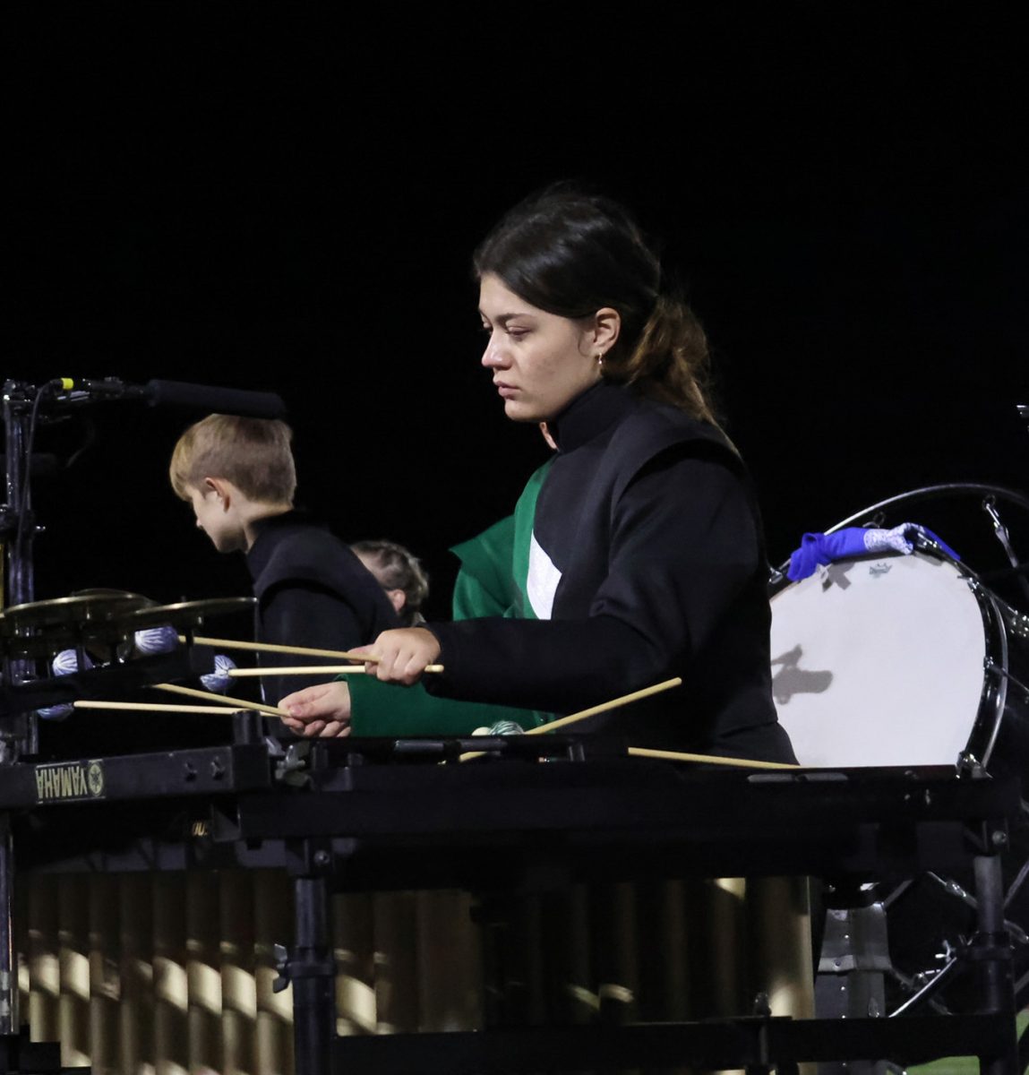 Junior Norah Kelly plays during the football game on September 6th.