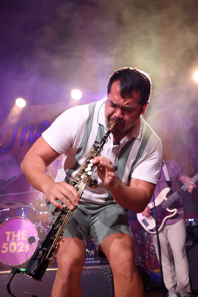 502's Joe Capati shines in the spotlight while rocking clarinet solo. They are on tour for their fourth Album they released, "Easy Street."